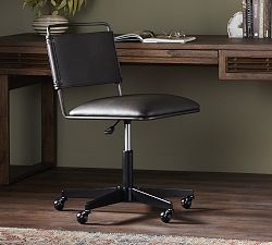 Perkins Leather Swivel Desk