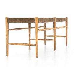 Thomas Woven Leather Bench