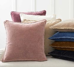 Velvet Fringed Pillow Cover
