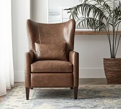 Champlain Square Arm Leather Recliner