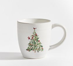 Christmas in the Country Stoneware Mugs - Set of 4