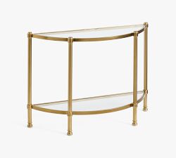 Everson Demilune Glass Console Table (42")