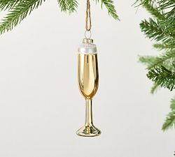 Gold Champagne Glass Ornament