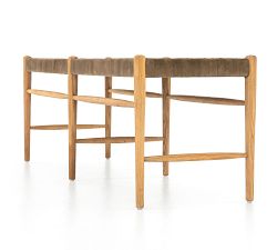 Thomas Woven Leather Bench