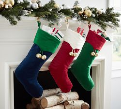 Velvet Jingle Bell Stockings