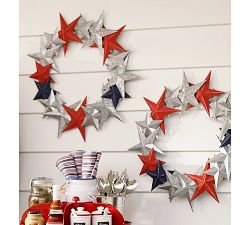 Americana Galvanized Metal Star Wreath