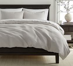 European Ribbed Linen Duvet Cover