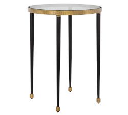 Joseph Round Glass Accent Table (17")