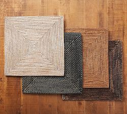Tava Handwoven Rattan Square Placemats