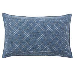 Flint Embroidered Lumbar Pillow Cover