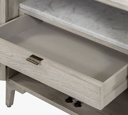 Geary Marble Top Cabinet Nightstand