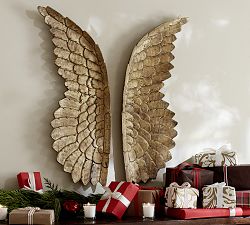Golden Carved Wood Wings