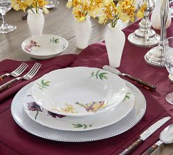 Monique Lhuillier Melrose Glass Charger Plate - Silver