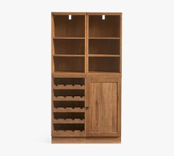 Reed Modular Bar Shelf with Cabinet &amp; Wine Storage (36")