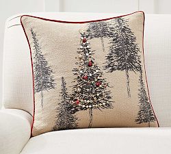 Tannen Embellished Tree Pillow Cover