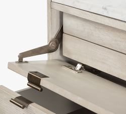 Geary Marble Top 5-Drawer Tall Dresser (27")