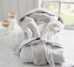 Gray Alpaca Faux Fur Robe