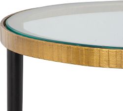Joseph Round Glass Accent Table (17")