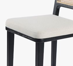 Lisbon Upholstered Cane Narrow Stool - Thumbnail 5