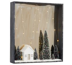 Christmas Scene Lit Shadowbox