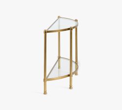 Everson Demilune Glass Console Table (42")