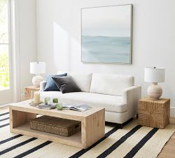 Malibu Square Woven Accent Cube (18")