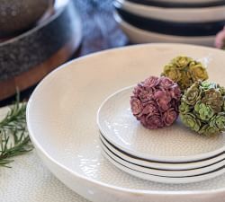 Serene Stoneware Appetizer Plates - Set of 4