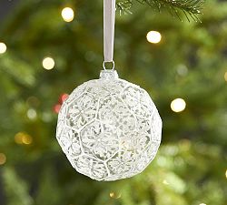 Snowflake Glass Ball Ornament