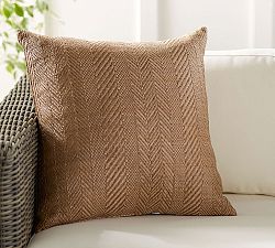 Herringbone Natural Fiber Outdoor Pillow