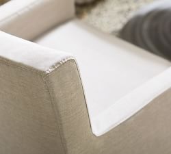 Jake Slipcovered Outdoor Dining Side Chair &amp; Armchair