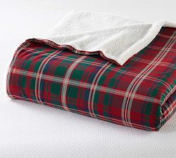 Lynbrook Plaid Sherpa Blanket