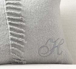Mohair Tassel Lumbar Pillow Cover