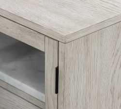 Geary Marble Top Cabinet Nightstand