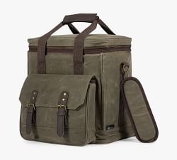 Greenpoint Waxed Canvas 6 Bottle Wine Cooler Tote