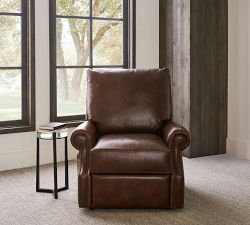 James Roll Arm Leather Power Lift Recliner