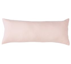 Open Box: Belgian Flax Linen Sham, Oversize Lumbar - Soft Rose