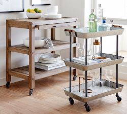 Rainier Galvanized Storage Cart