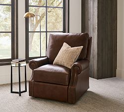 James Roll Arm Leather Power Lift Recliner