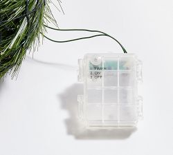 Light Up Faux Evergreen Spheres - Set of 2