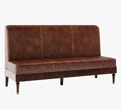 Hayworth Non-Tufted Leather Banquette