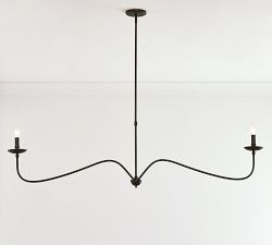 Lucca Iron Linear Chandelier (60")