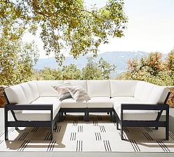 Malibu Metal 8-Piece U-Shaped Outdoor Sectional (115")