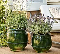 Marcello Green Glaze Planters