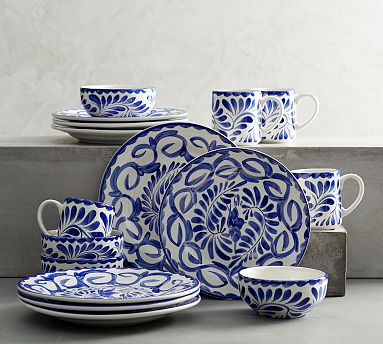 Puebla 16 Piece Dinnerware Set | Pottery Barn