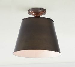 Tapered Metal Shade Flush Mount (9")