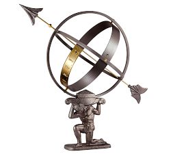 Atlas Armillary Sundial - Brass