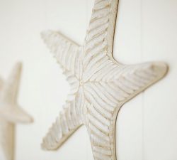 Carved Wood Starfish Set