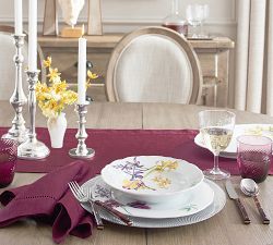 Monique Lhuillier Melrose Glass Charger Plate - Silver