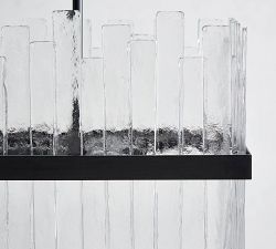 Sander Staggered Glass Rectangular Chandelier (13")
