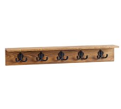 Wade Entryway Shelf with Row of Hooks - Pine